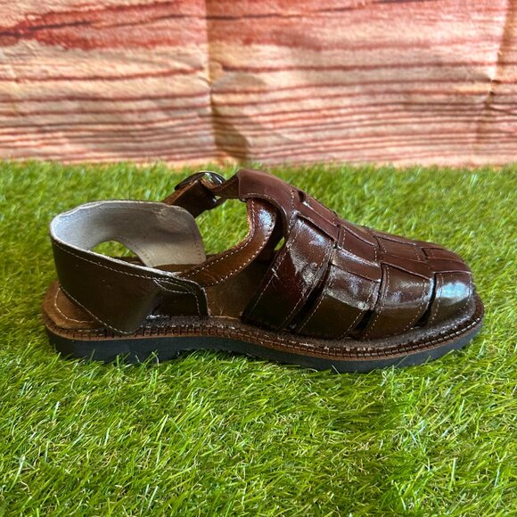 Men's Mexican Comfortable Huaraches Genuine Brown Leather Handmade in Mexico - Picture 6 of 6